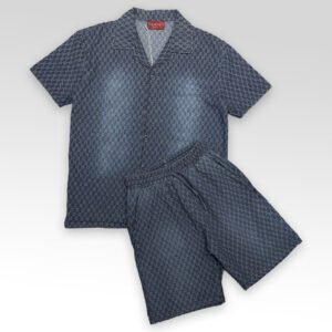gg-denim-shirtshorts-set