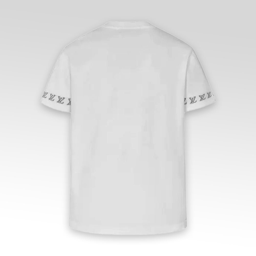 Short-Sleeved Cotton Crewneck Knit T-Shirt - Image 2