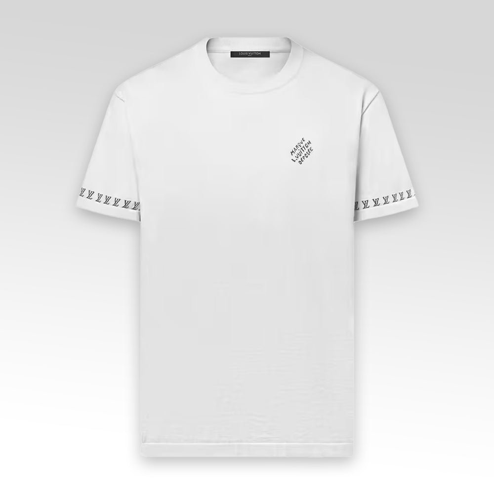 Short-Sleeved Cotton Crewneck Knit T-Shirt