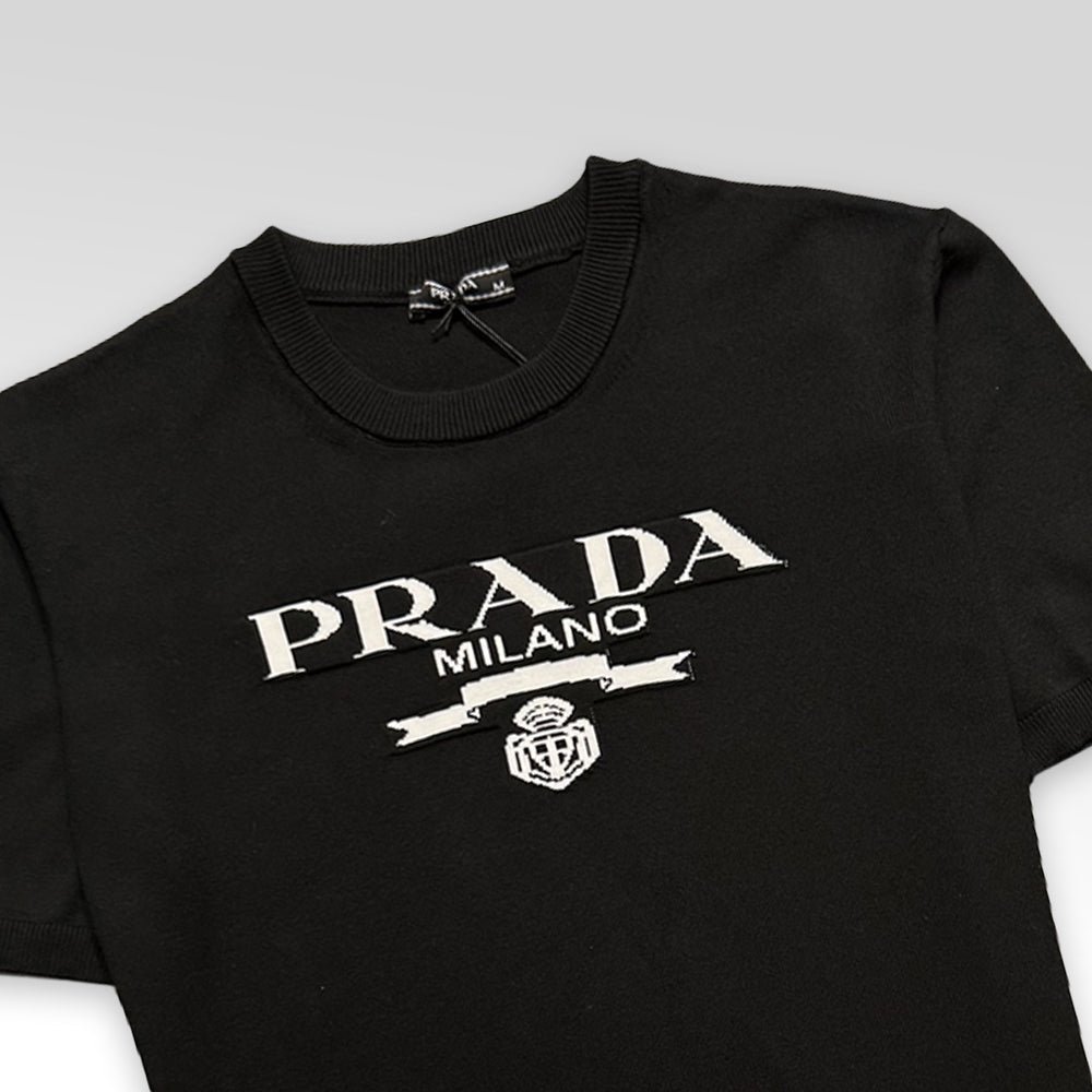 Short-Sleeved Cotton Crewneck Knitwear - Image 2