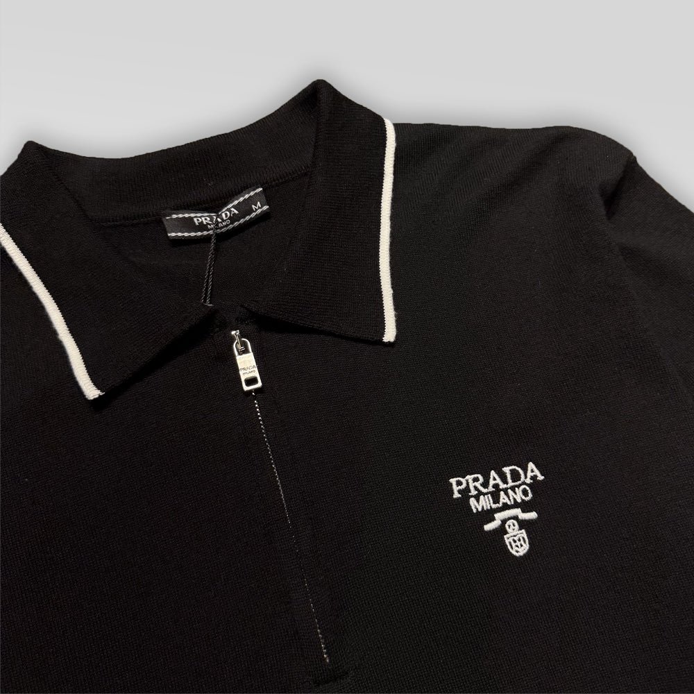 Polo Collar Knit T-shirt - Image 2