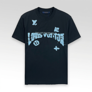 LV Denim Patch Logo T-Shirt
